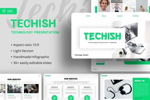 Techish: A Modern Google Slides Template for Creative Professionals